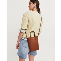 21FW [populet]브라운 퍼피장식 소가죽 미니토트백 WIBA1F002W2