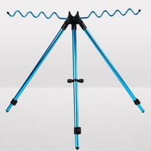 알루미늄 릴9조 삼각 원투대 스탠드 낚시거치대 받침 붕어 갯바위 로드꽂이, 블루