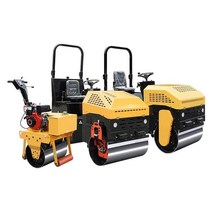 1톤 소형 진동 로라 땅 다지는 기계 도로 콤팩타 롤러, 650kg 더블휠 6HP 폭60cm 공랭디젤, 1개