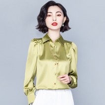 레드 작은 셔츠 쉬폰 셔츠 여성용 신작 봄과 가을 외국 스타일 패션 기질 유럽 상품 블라우스 롱