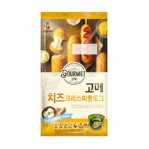 CJ더마켓 회사 간식 점심 메뉴 도시락 반찬 휴게소 음식 브런치 탑티어 고메 치즈크리스피핫도그 감자 찹쌀 모짜렐라 체다 치즈 소시지 340G, 11개