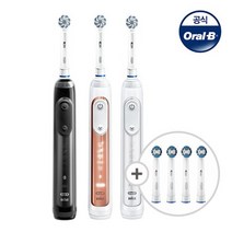 오랄비 전동칫솔 지니어스 리필모 4입(EB204)증정, 지니어스9000 블랙 [OG01]_리필모4입(EB20-