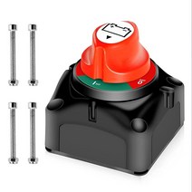 Avenemark 해양 보트 배터리 스위치 12V-48V 분리 전원 차단 마스터 온오프 회전 스타일 방수 튼튼함 자동차 차량 RV ATV UTV