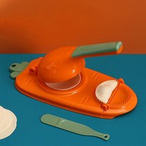 제빵반죽기 베이킹 머랭 믹싱 스탠드 핸드믹서 2In1 만두 메이커 DIY 키트 래퍼 프레스 수동 노동 절약 라, 한개옵션1, 04 Orange-red 2 IN 1