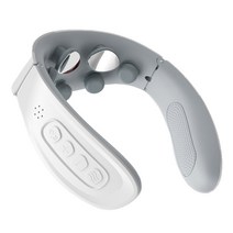 ZHIGE 목안마기 저주파/진동 경추 무선안마기 휴대용 온열어깨안마기 스마트안마기 다기능으로 결림완화, 흰색