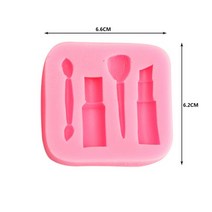 초콜릿만들기 폴리머 클레이 용 메이크업 도구 립스틱 실리콘 몰드 초콜릿 캔디 3D 공예 컵케익 퐁당 케이크 장식, [01] 1
