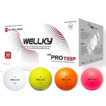 웰키 30구 화이트/컬러 골프공 고반발 비거리 전용 30알 1세트 WELLKY, 컬러혼합(4종), 30개, 1개