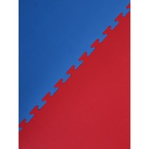 태권도매트 체육관 퍼즐 스포츠 충격흡수 놀이방 바닥 매트, 1m X 1m X 2.5cm 두께, 크로스 패턴[빨강 파랑]