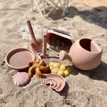 까사드로잉 실리콘 모래놀이 키트 - 아기 목욕 장난감 갯벌 가드닝 세트 텃밭 가꾸기 도구, 블루 - 8종 KIT