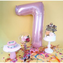 핑크 숫자 풍선 40인치 풍선, 5