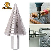 hss 티타늄 코발트 센터 펀치 Krachtige-5-35mm HSS 스텝 드릴 도구 13 단계 다중 구멍 금속 플라스틱 목재 코어 비트 가공 드릴링, [01] Shank 13mm Approx., [01] Titanium Gold