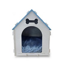 애견 하우스 고양이 숨숨집 소리를 흡수하는 강아지집 M, 그레이, 진베이지