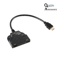 퀄리티어슈런스 HDMI 2.0 모니터 분배기 1:2 영상 복제 4K 60Hz UHD TV 빔프로젝터 HDR지원, HDMI 2.0 분배기 Q4K60HZUHD2.0