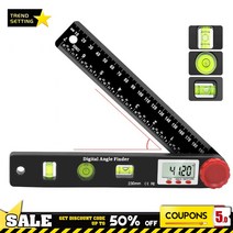 각도기 4in1 측정 각도 디지털 기기 경사계 전자 각도계 감지기 레벨 눈금자 3pcs 수평 비드 측정기, 한개옵션0