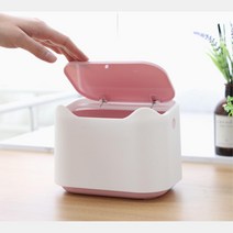 사무실 작은 쓰레기통 뚜껑 미니 소형휴지통 신혼살림휴지통 아기방휴지통, 1개, 네이비