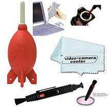 Giottos AA1903 Rocket Air Blaster Large-Red+VCC113 Micro-Fiber Cloth+Cleaning Lens Pen, 1