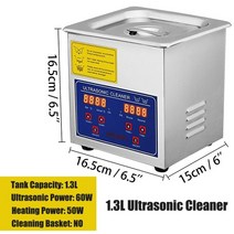 vevor 1.3l 2l 3l 6l 10l 15l 22l 30l 초음파 세척기 lave-dishs 휴대용 세탁기 식기 세척기 초음파 가전, 1.3리터