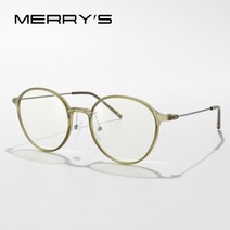MERRYS SIGN 여성 빈티지 타원형 안경 프레임 TR90 S2381