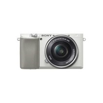 Sony Alpha A6100 소니 알파 미러리스 카메라 및 16-50mm 줌 렌즈(화이트
