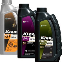 킥스파오 Kixx PAO G1 5W20 5W30 5W40 1L 합성 가솔린 LPG 디젤 엔진오일, 1통, Kixx PAO C3 5W-40 1L