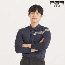 pgr 남성 골프 티셔츠 삼선 포인트