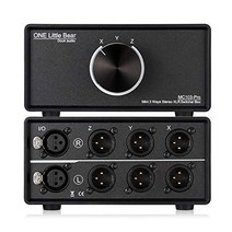 Nobsound 1-IN-3-OUT XLR 오디오 스위치 밸런스 오디오 컨버터 3웨이 스테레오 패시브 오디오 선택기 스위처 (MC103 Pro 3-Out)