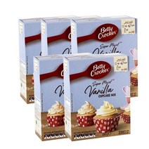 베티크로커 바닐라 컵케이크 믹스 450g Betty Crocker Vanilla Cupcake Mix, 5팩