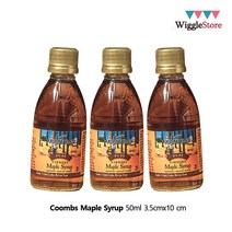 Wiggle_[미니어처] 쿰스 유기농 메이플시럽 50ml 캠핑용 여행용 소스 조미료 간편식품 배달용 소용량 유기농 팬케이크 핫케익시럽 토스트, 5개
