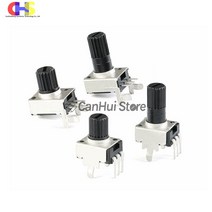 가변 저항RV09 수직 수평 12.5mm 샤프트 10 개 1K 2K 5K 1M 0932 조정 가능 저항 9 유형 3 핀 씰 전위차계, 19 B50K Horizontal 15mm