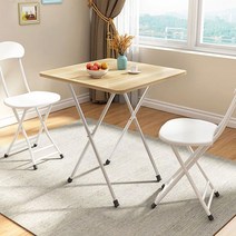 공부상 식탁 베란다 폴딩 간이 거실 보조 테이블 사각 원형 탁자 다용도 접이식, 사각 스몰 아이보리