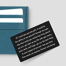 Warehouse No.9 Engraved Wallet Inserts Card Mini Card Love Note Birthday Christmas Anniversary Gifts, 1