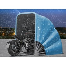 바이크반 오토바이 차고 바이크 주차장 차양막 주차텐트 커버 야외 홈 천막 캐노피 썬 스크린 접이식, 반자동(3.5X1.9X1.9m)(아연도금관)