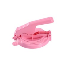 자동만두기계 만두성형기 만두 빛는 diy 반죽 프레스 도구 피부 유물 수동 프레스 액세서리, 핑크에이