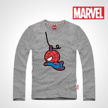 남녀아동 마블 덤블 순면20수 라운드넥 긴팔 큐티 스파이더맨 (9호-17호)