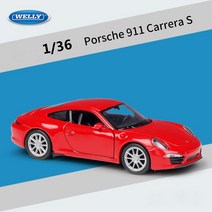WELLY-다이캐스트 자동차 1:36 포르쉐 911 카레라 S 스포츠카 풀 백 자동차 모델 자동차 금속 합금 장난감 자동차 어린이 선물 컬렉션, With retail box