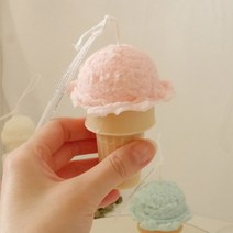 [바보사랑] 소르베 아이스크림 캔들, 색상:민트 / 향:스트로베리