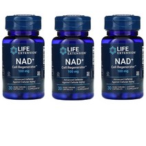 라이프익스텐션 NAD+ Cell Regenerator 100mg 베지 30정 3통, 1개, 기본