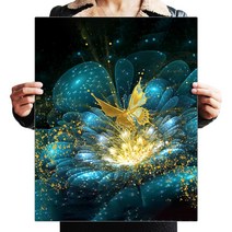 ZOZI액자 캔버스형보석십자수 Diy세트 라운드 비즈 40 X 50cm200 핫 제품, 081. 몽환 나비 블루 ZF0081, 40X50cm