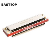 저스트앳 EASTTOP PRO30 10 홀 블루스 표준 뉴 메타리얼 디자인 우드 빗 하모니카 전문 악기, [06] E