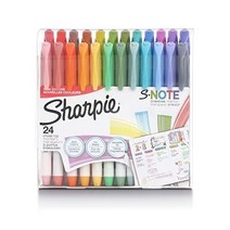 SHARPIES-노트 크리에이티브 마커 모둠 컬러 끌 팁 24 카운트, 24 Count_Markers