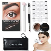 초보자를 위한 눈썹 스탬프 원스텝 쉐이핑 키트 방수 완벽한 오래 지속되는 효과 스텐실 20개 포함 820967