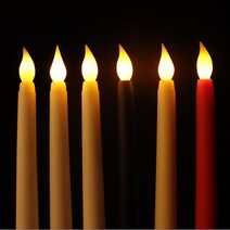 에이동 꺼지지 않는 led 촛불 진짜 긴양초같은 LED 캔들 초 3컬러 양초, 크림