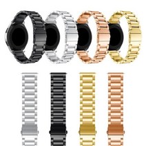 UBacc 갤럭시 S3 프론티어 메탈 스트랩 밴드 시계줄, 메탈 22mm 블랙, R760 or R765