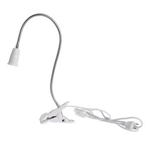 E27 35cm AC 85-265V 유연한 클립 스위치 LED 램프 홀더 소켓 전원 케이블, 하얀색