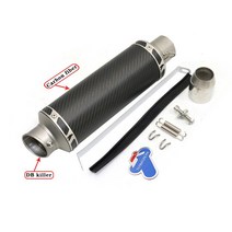 바이크 오토바이 Termignoni 배기 수정 탄소 섬유 모토 크로스 머플러 KTM pitbike 카페 레이서 cb650f xj6, 01 B