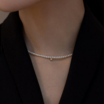 엠에이치와이 우아한 심플 진주 우정 포인트 목걸이