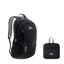 칼노 등산배낭 야외 방수 초경량 휴대용 스포츠 등산 가방, 블랙
