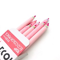 에코아이 색종이 색연필 10개입 친환경 색연필 친환경 문구, 노랑