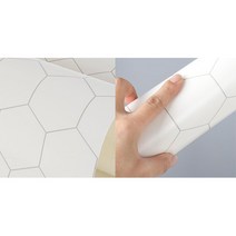 5평 원룸인테리어 싱크대 리폼시트지1.5M 책장리폼 데코시트, 타일발포시트지 벌집화이트