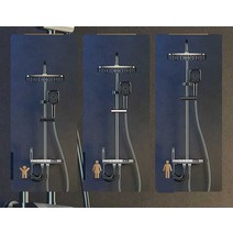 스마트 샤워기 조절 헬스장 화이트 호텔 온도 욕실, H10피아노 4단 항온 잠옷(블랙)